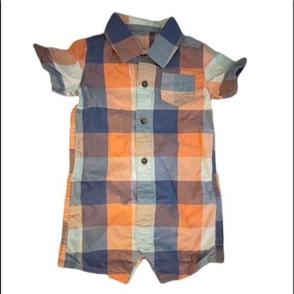 child of mine Other - 🔥SALE🔥 NWOT Child of Mine Made by Carters Boys Plaid Romper 18 Months